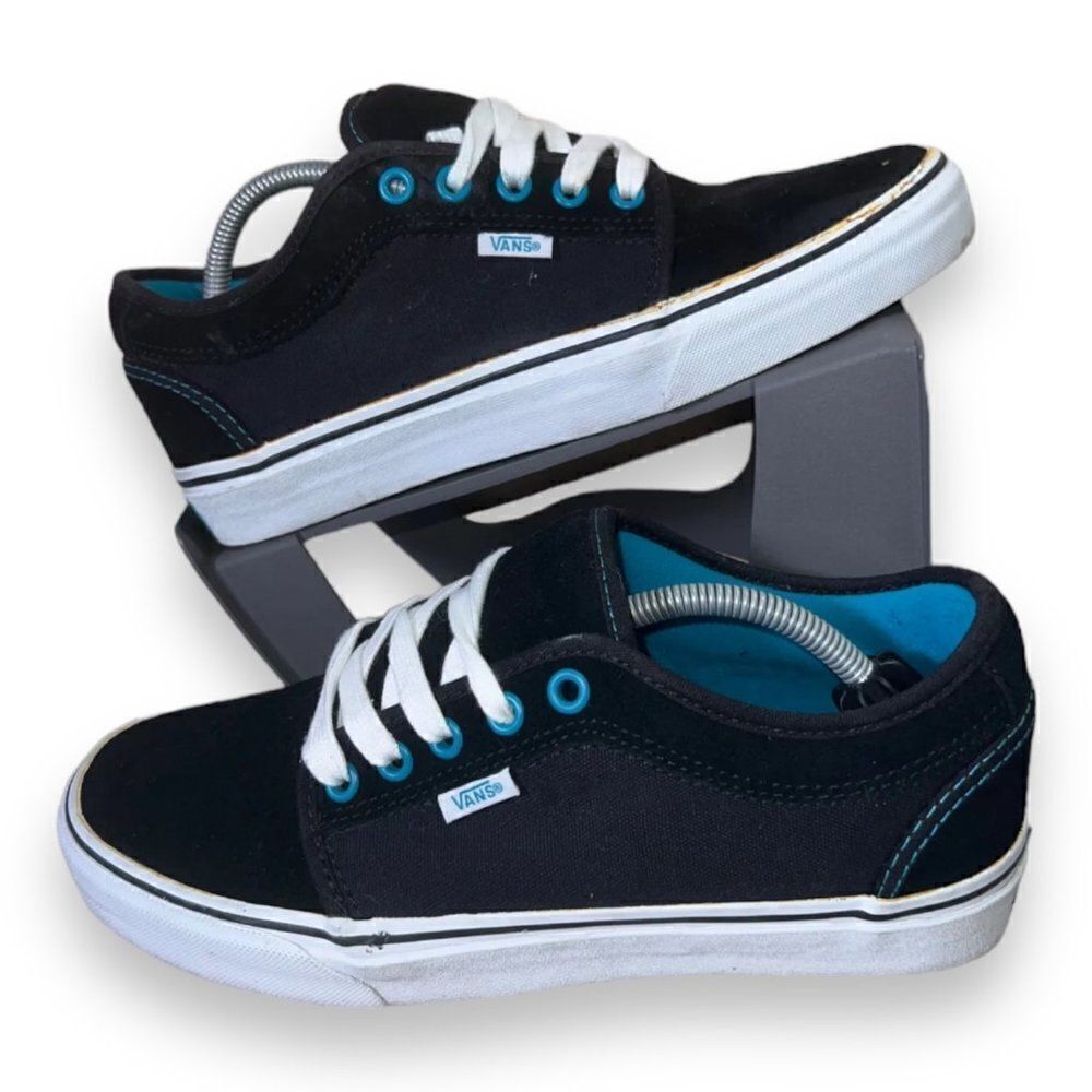 Vans Chukka Low Skate Shoes Black/Blue Suede VN-0JLJ1H6 Women's 9